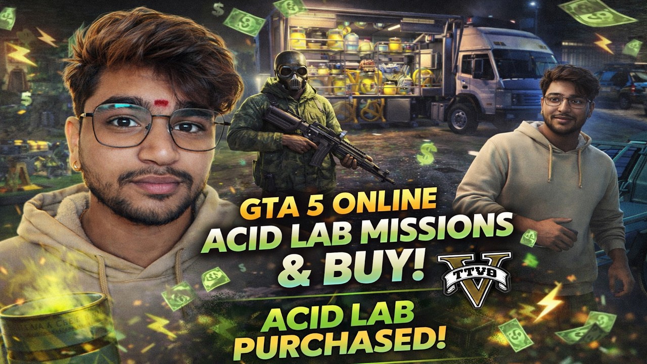 🔴 GTA 5 Online LIVE | Acid Lab Missions + Buying Acid Lab With Friend | Desi Rudra Gaming