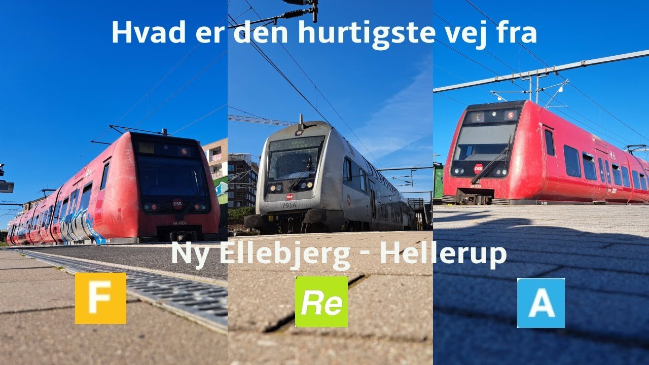 Hvad er den hurtigste vej fra Ny Ellebjerg til Hellerup?