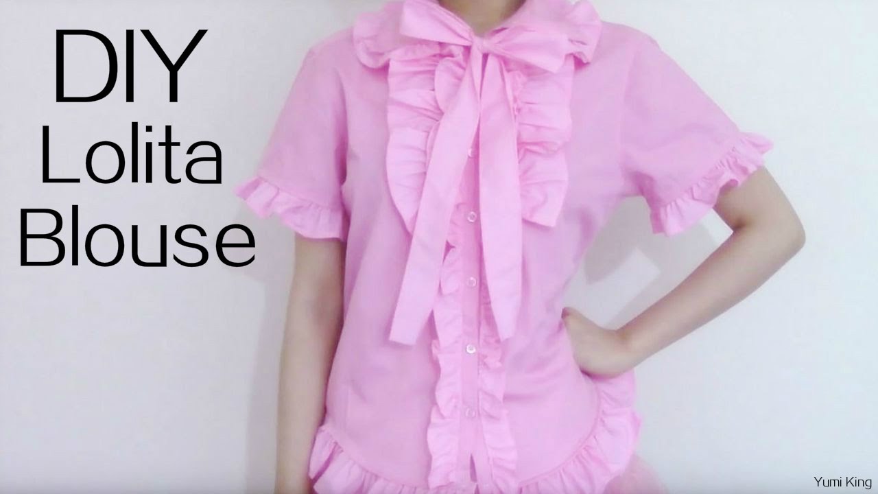 Back to School DIY: DIY Blouse | Transform Large Shirt Into Blouse | Lolita Fashion