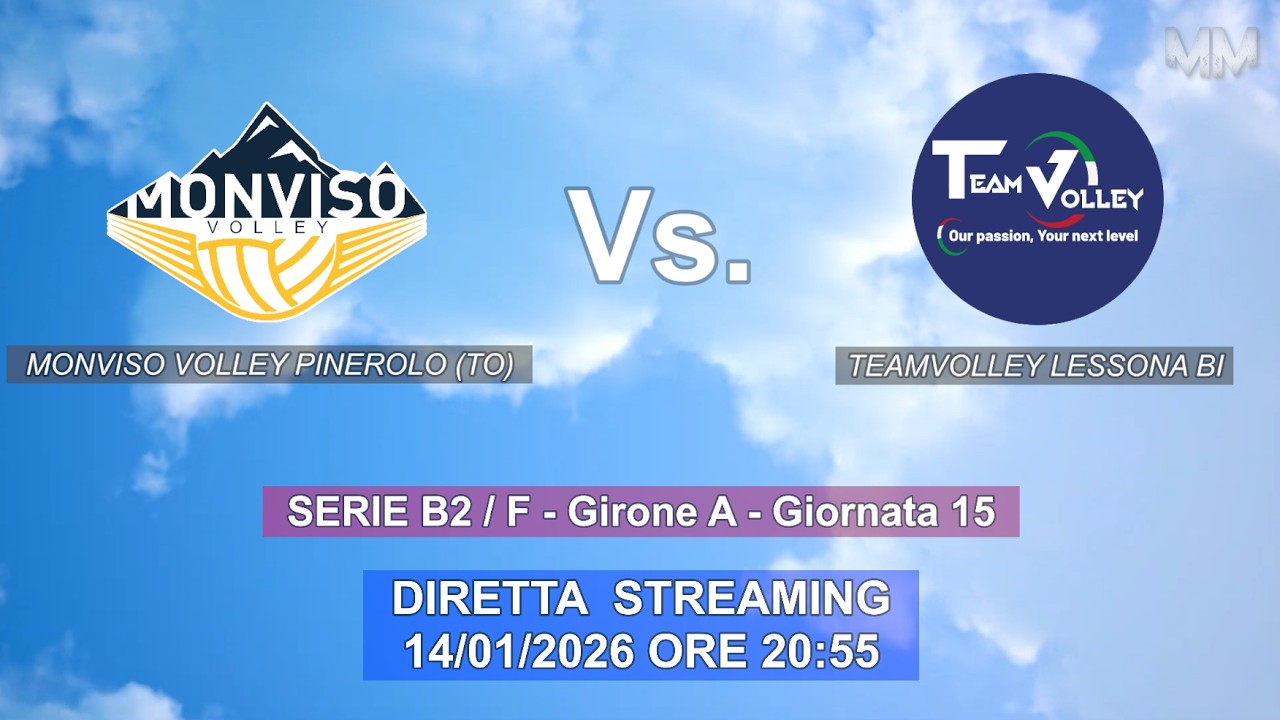 DIRETTA ZERØ -  MONVISO VOLLEY PINEROLO (TO) Vs. TEAMVOLLEY LESSONA BI