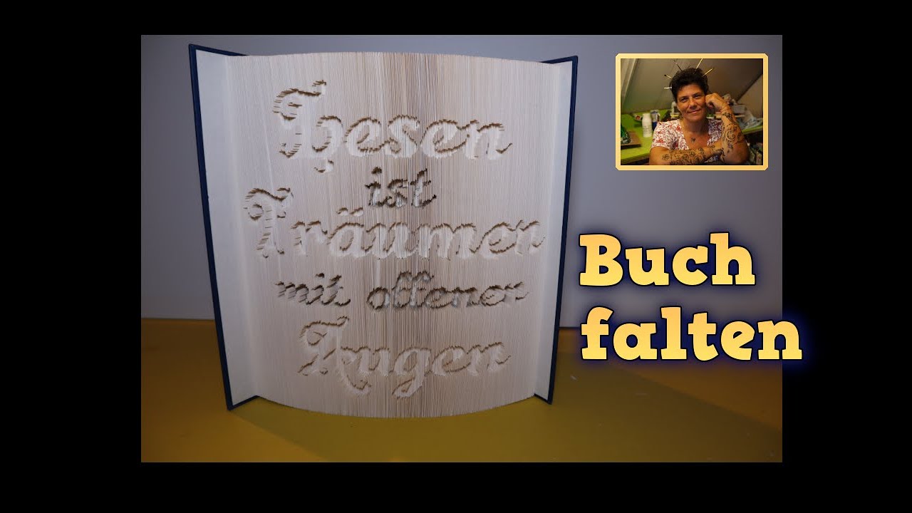 *Motiv 45*I #Buch falten #book folding I die 180° Faltung auf 2 Ebenen I Schritt für Schritt erklärt