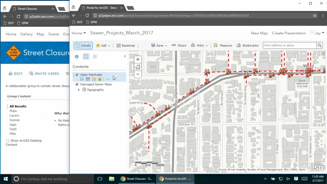 Distributed GIS: Portal to Portal Collaboration
