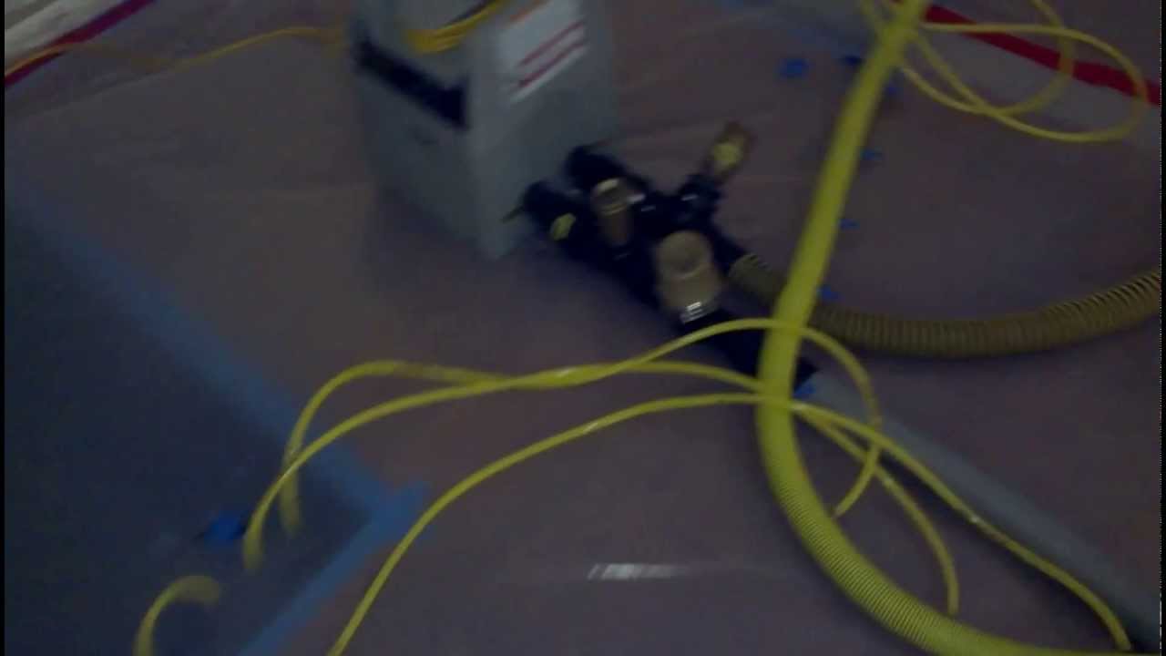 Drying floor with injectidry system and tent.