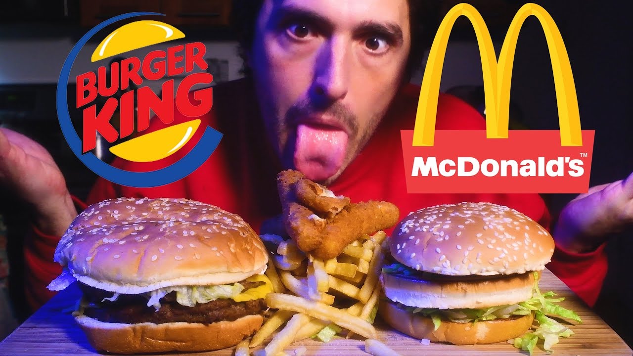 ASMR WHOPPER VS. BIG MAC ( Burger King + McDonalds Mukbang) ( Eating Sounds ) | Nomnomsammieboy