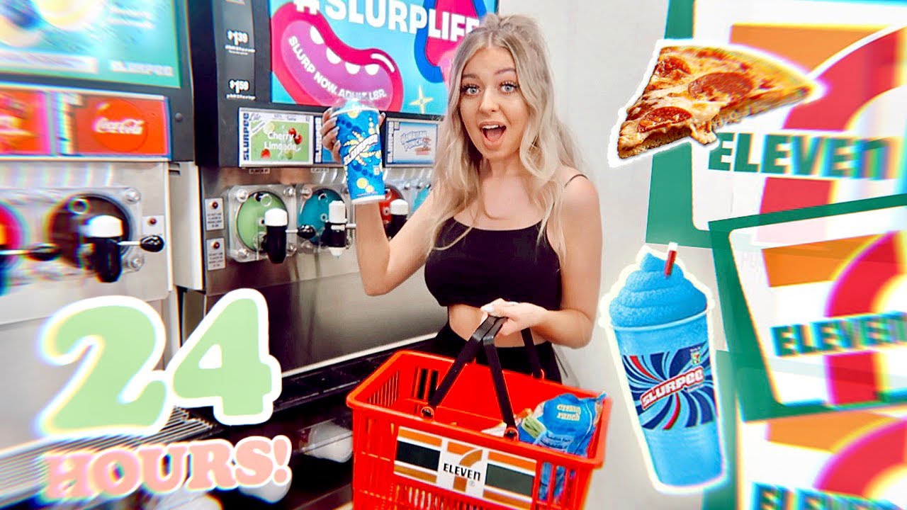 I Only Ate 7 ELEVEN Gas Station Foods for 24 HOURS!!
