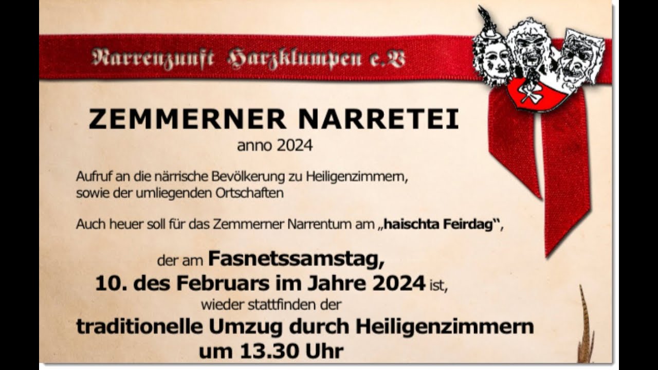 Fasnet Umzug Heiligenzimmern 2024