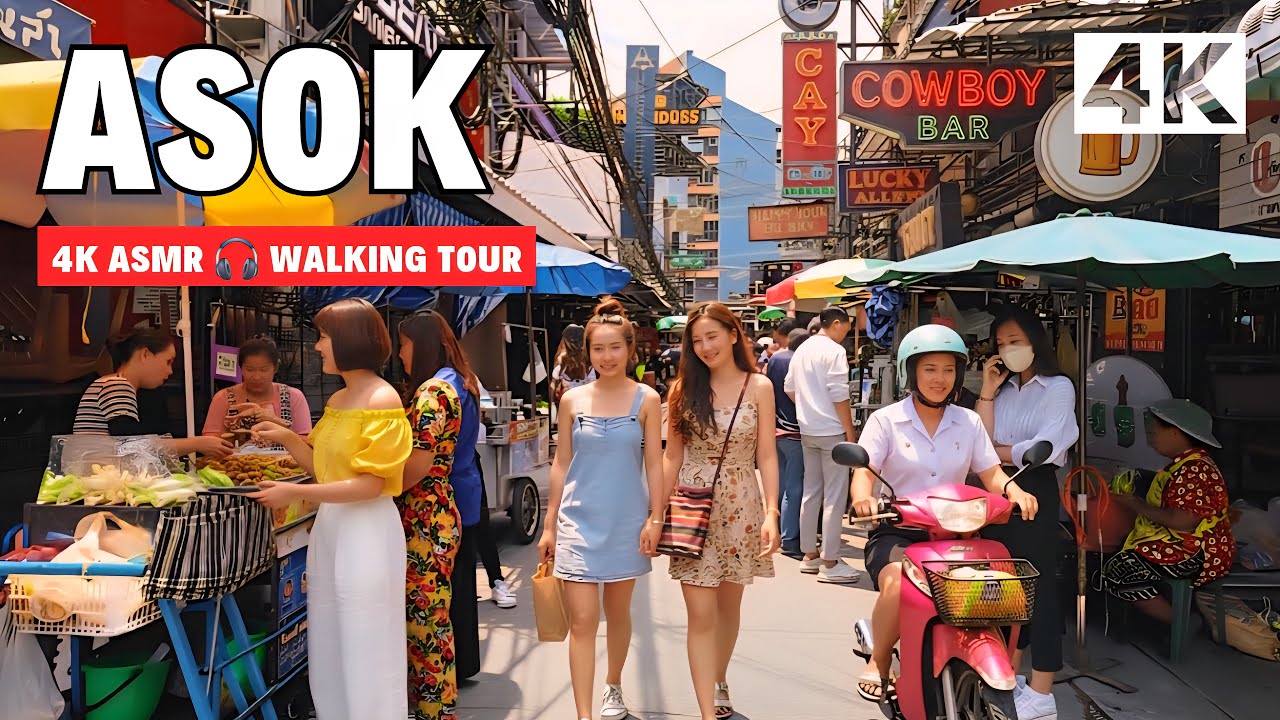 [4K] Asok and Soi Cowboy in Bangkok by Day 🇹🇭 ASMR 🎧 Walking Tour