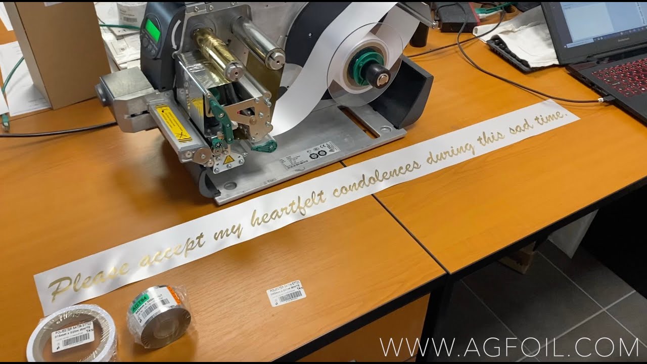 How to print FUNERAL/GIFT ribbons with TTR printer.