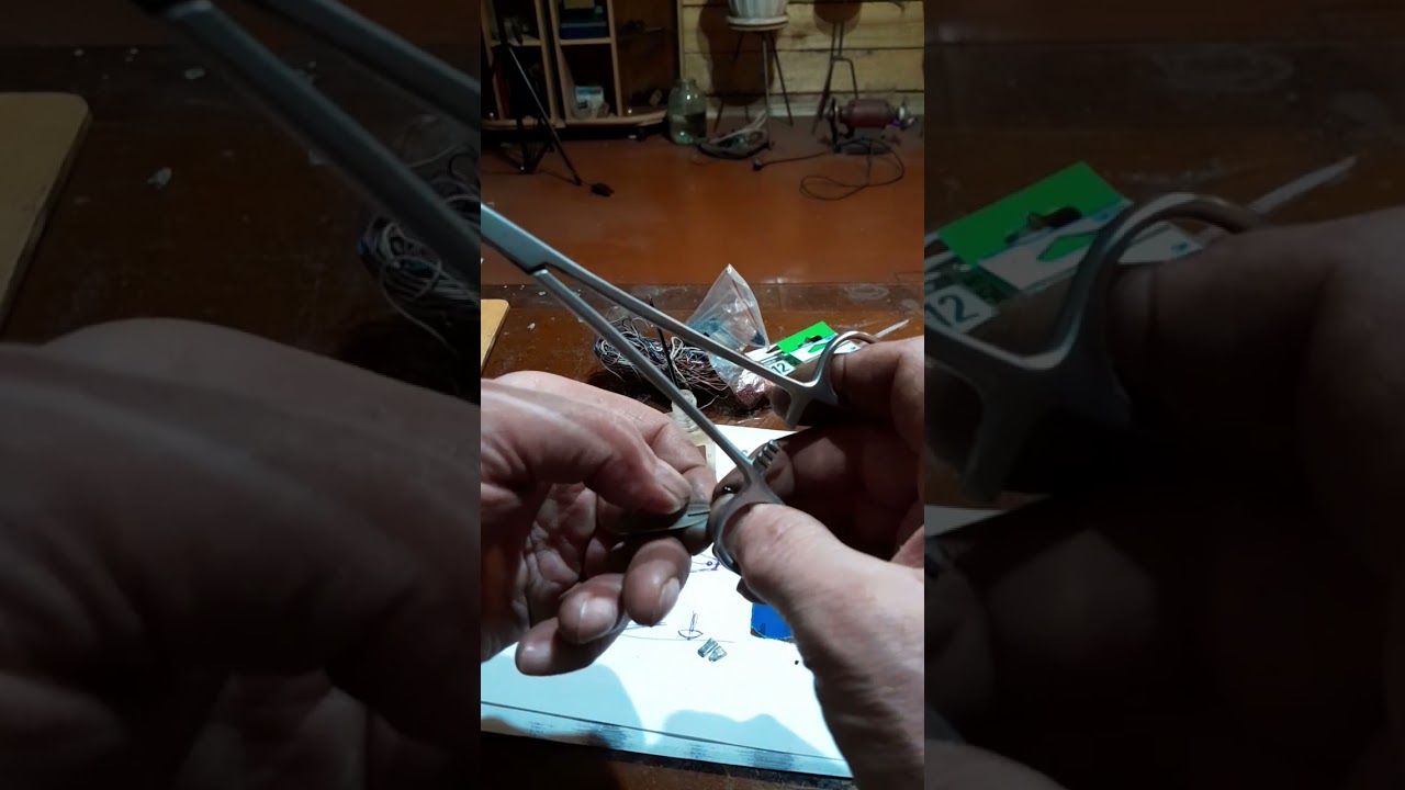 Делаем окунёвую блесну от А до лунки. Пайка блесны.