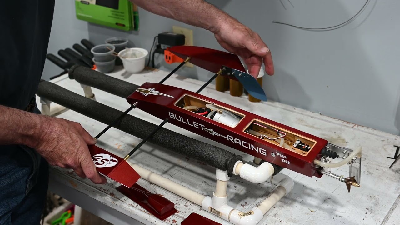 Shop Talk Shrimp RC Outrigger AKA Bullet Racing