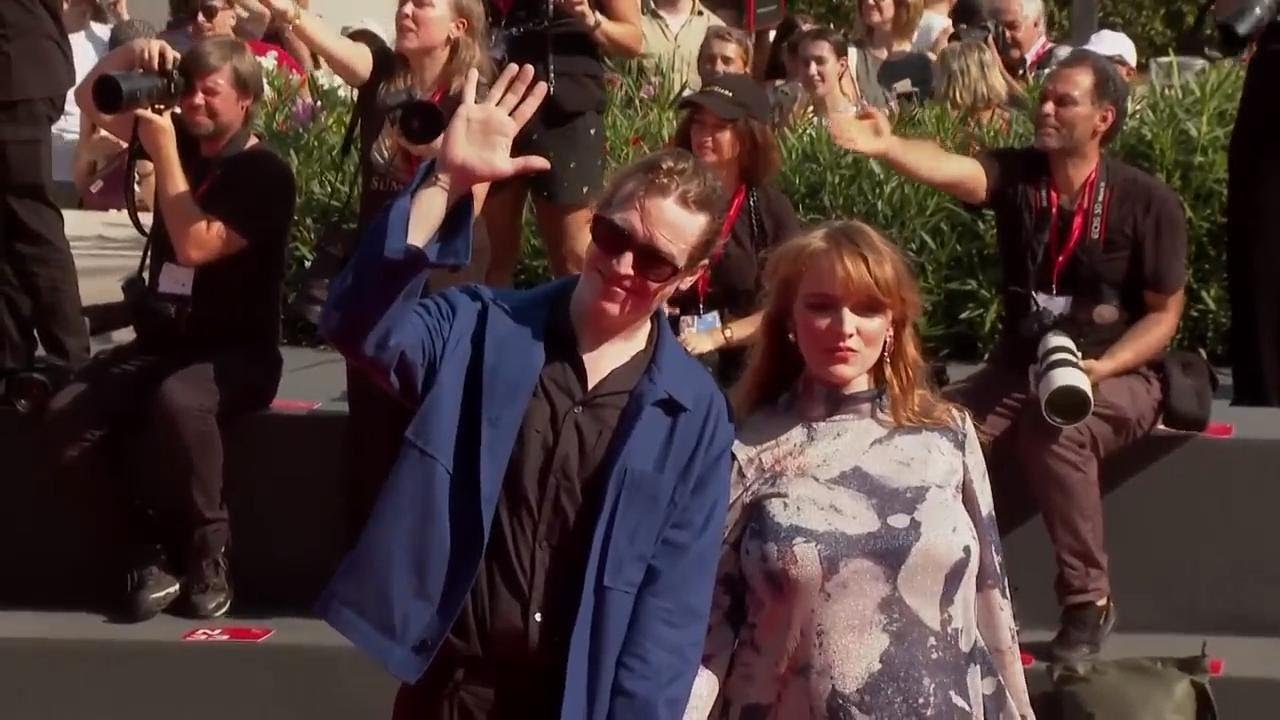 Caleb Landry Jones dances up the 'Harvest' red carpet in Venice