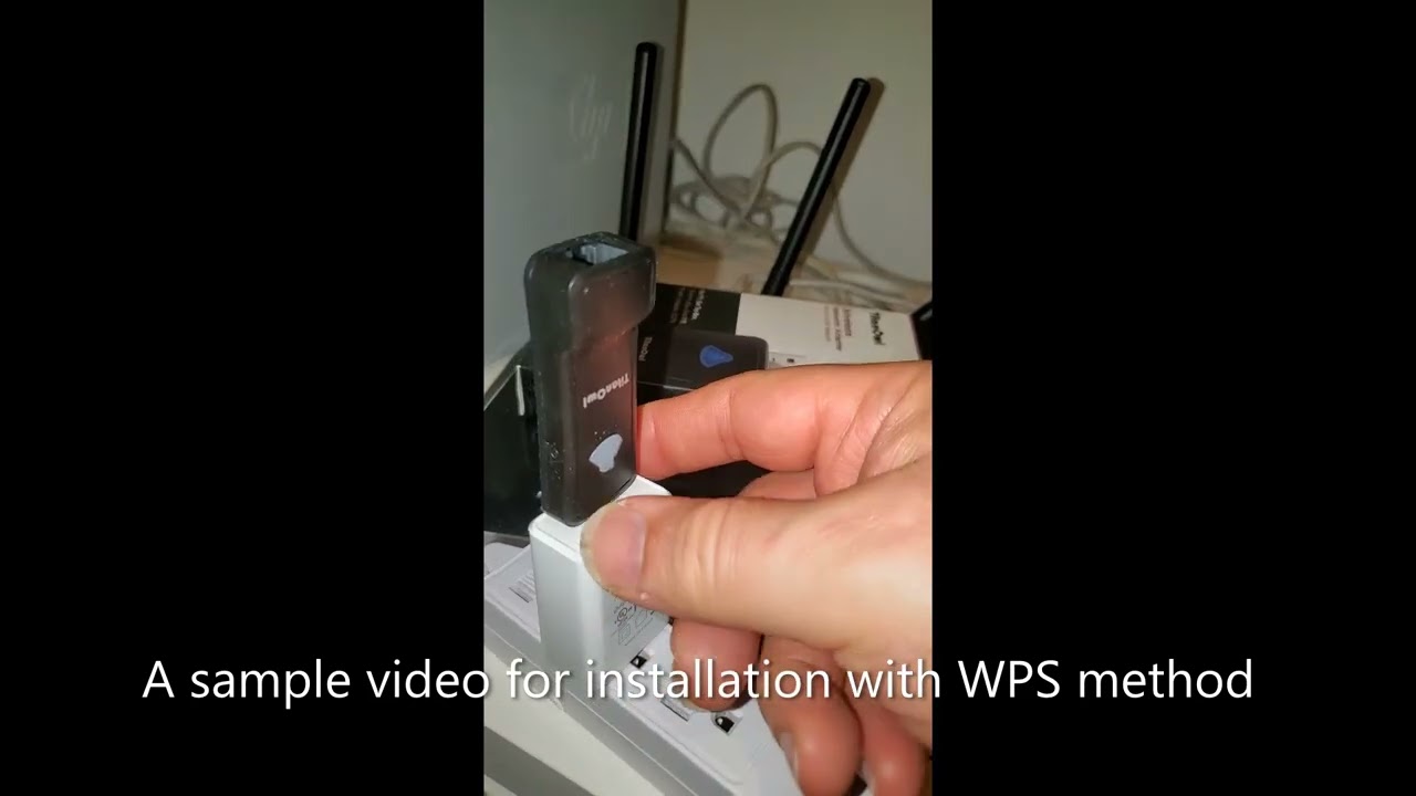 Using WPS method to install TitanOwl WiFi to LAN adapter