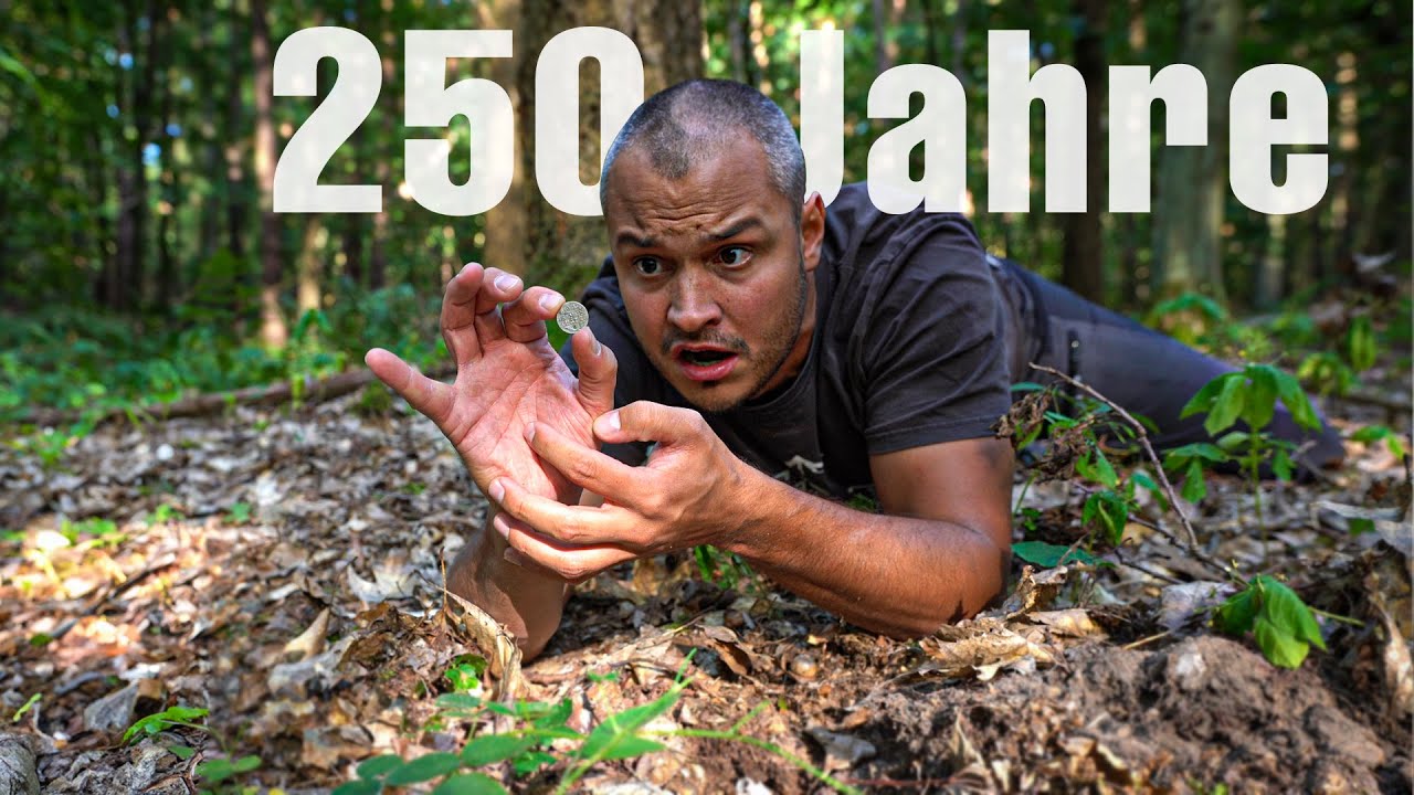 250 Jahre alte SILBERM&Uuml;NZE mit Metalldetektor im Wald gefunden!