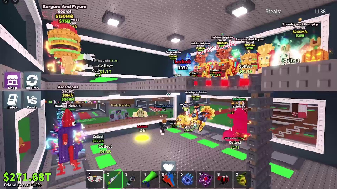 Trading In Steal A Brainrot W Trade Machine ✨ User: fortnitelife2023yt