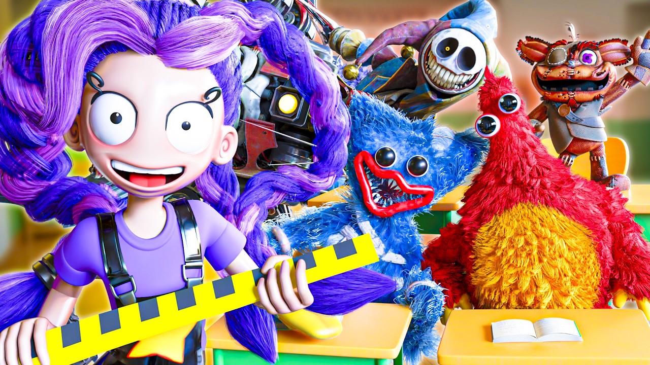 ¿LILY Y HUGGY WUGGY EN LA ESCUELA? Poppy Playtime 5 Animación