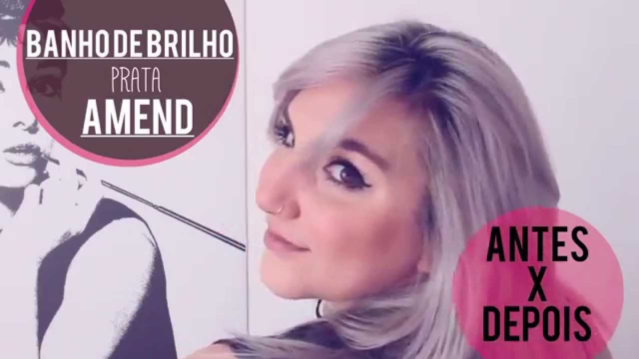 ANTES E DEPOIS BANHO DE BRILHO AMEND | COMO TIRAR O AMARELADO DO CABELO | CABELÓN