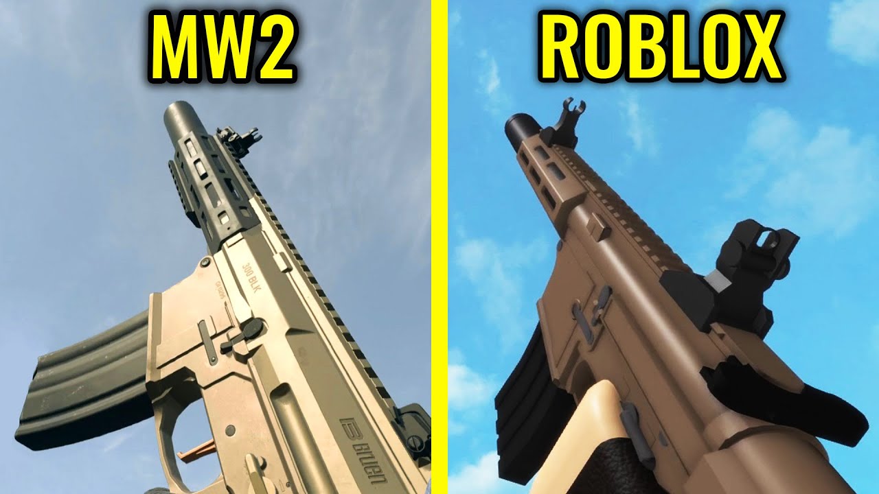 COD MW2 2022 vs Roblox Phantom Forces  - Weapons Comparison