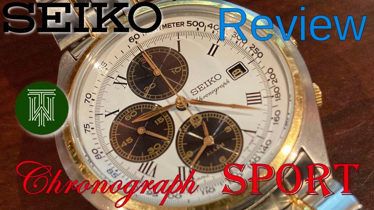 Vintage 1980s Seiko Chronograph Sport 30m Quartz - Review  (7T32B)