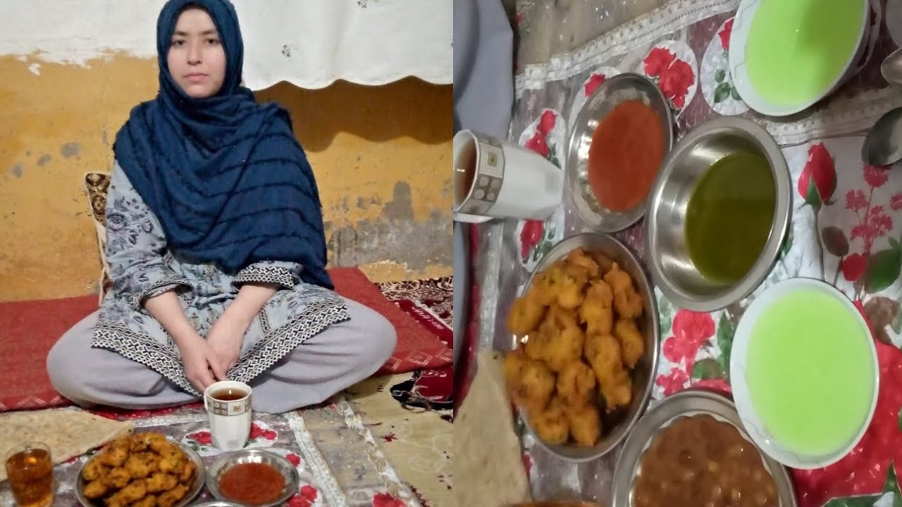 #افطاری  ساده و خوشمزه | پکوړه با فرنی🌹🤤