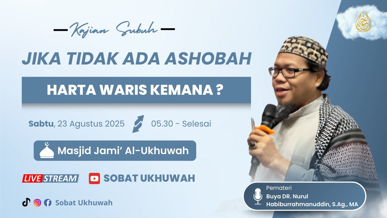 Jika Tidak Ada Ashobah, Harta Waris Kemana ? - Buya DR. Nurul Habiburahmanuddin, S.Ag., MA