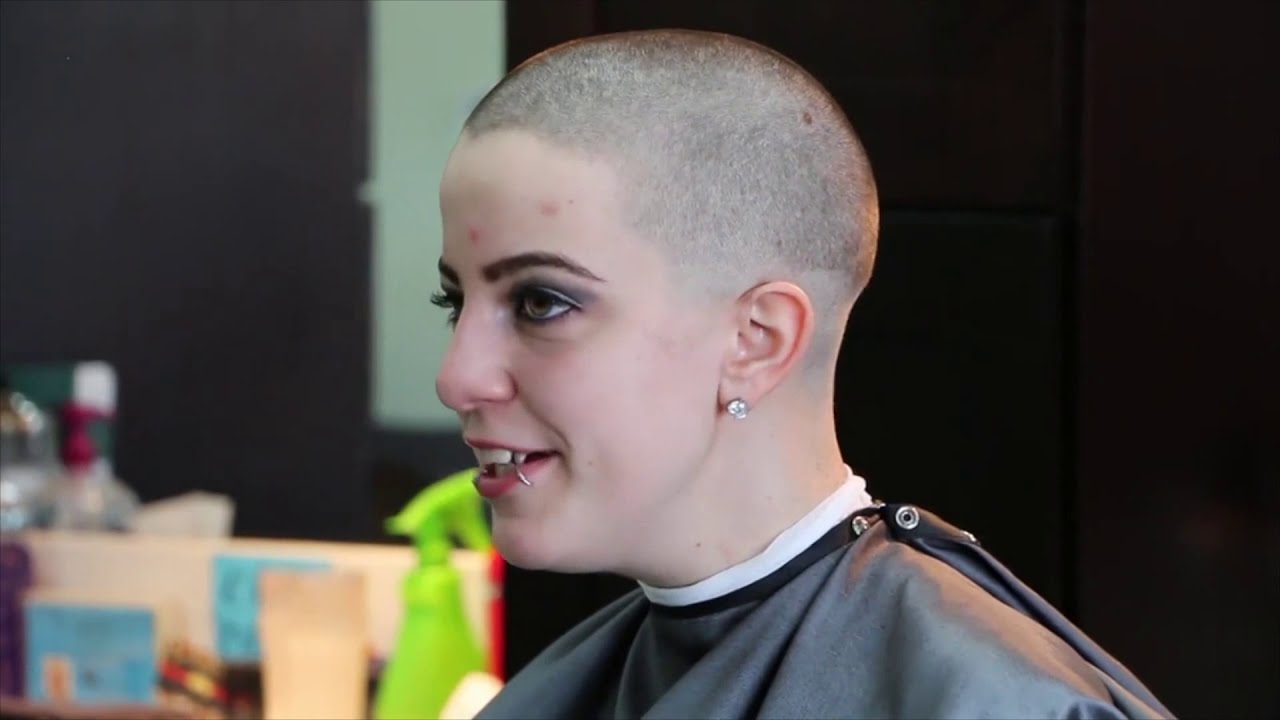 Abby LV - Pt 2: She Gets Bald Fade in Barber Shop (Free Video)