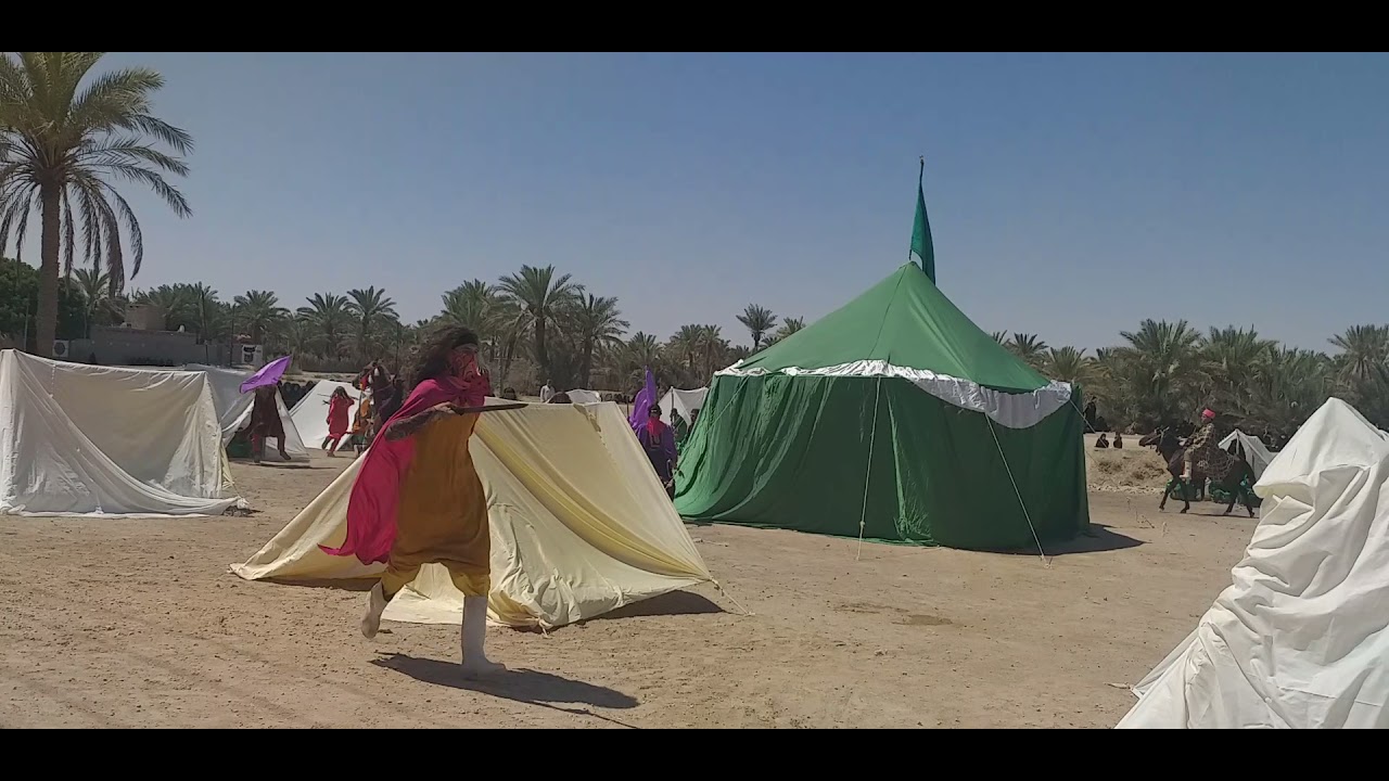 جزأ من تشابيه حرق الخيم،لواقعة الطف الاليمه في منطقة الامام الحسن العسكري(ع){البوهويدي/عين التمر}