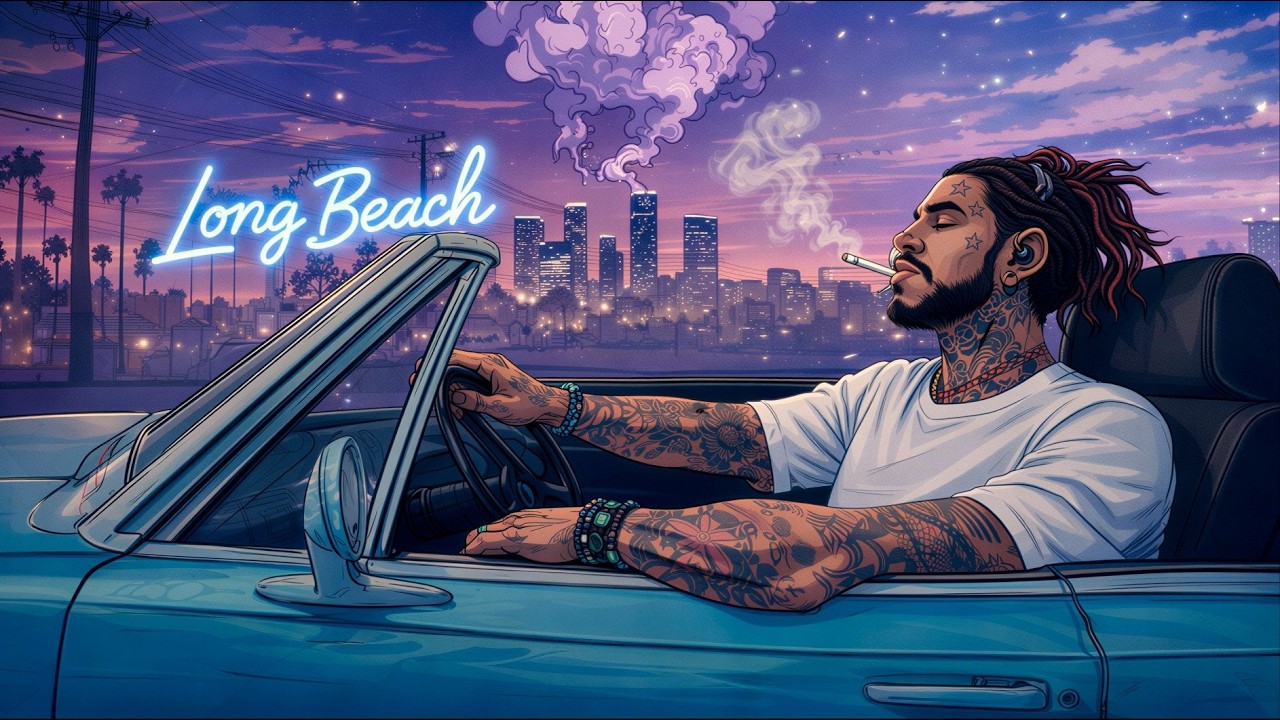OG Chill Rap — Long Beach Night Drive 🌃 | 420 West Coast Mix • Solo Mood