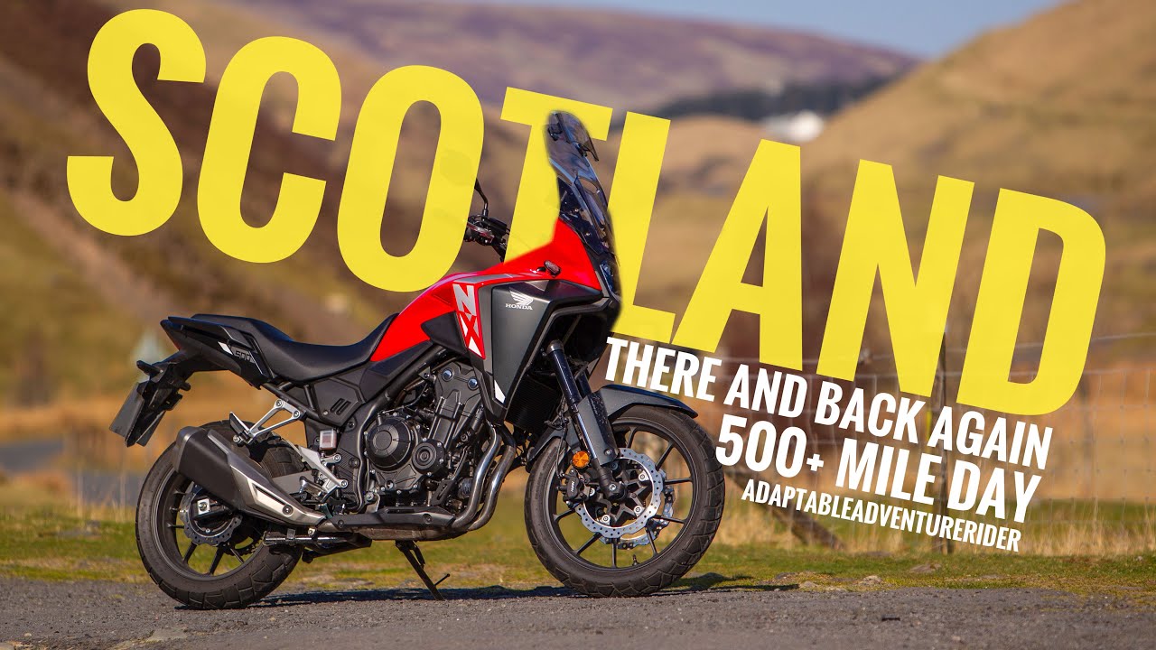 Honda Nx 500 Less is More 514 mile day Adventure Motorcycle travel Scotland