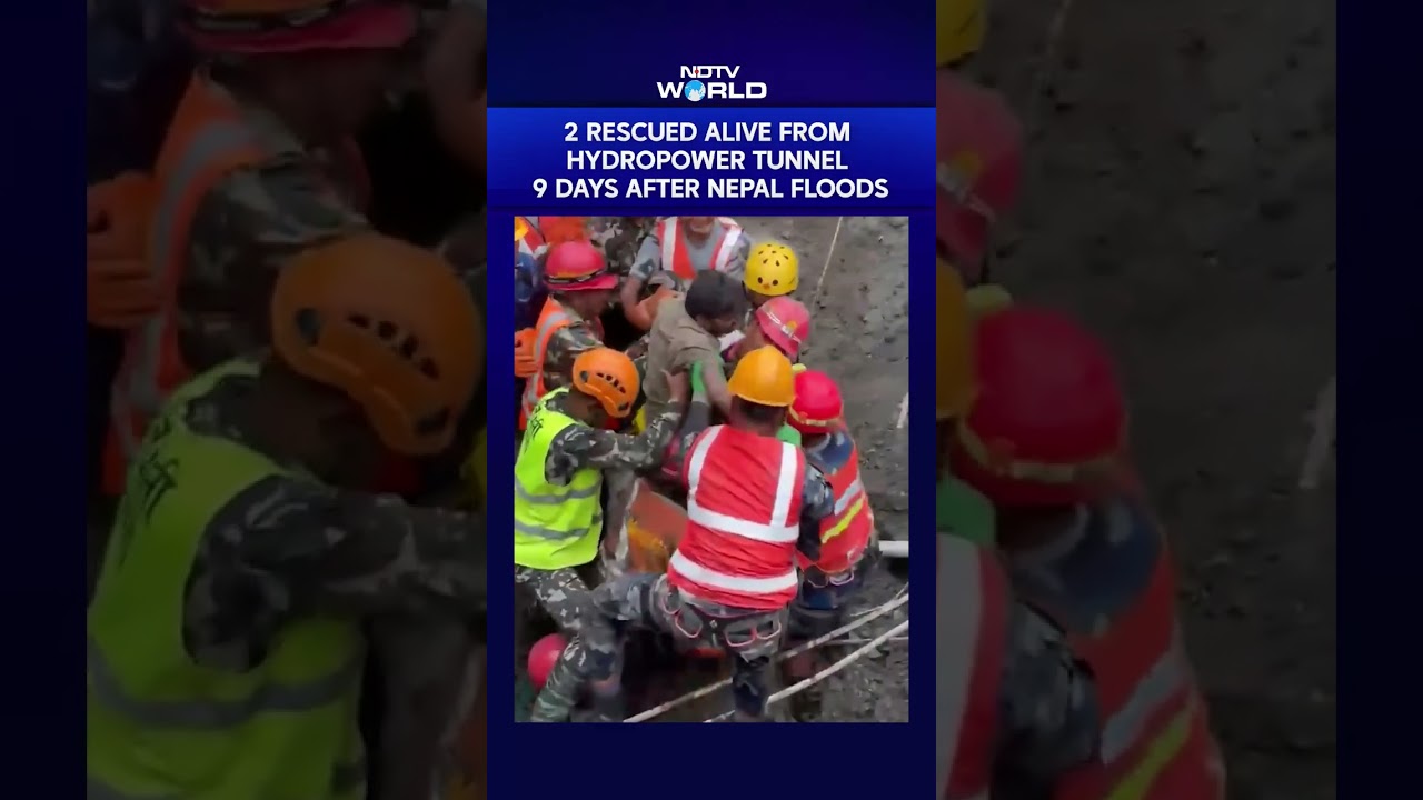 2 Rescued Alive From Hydropower Tunnel 9 Days After Nepal Floods