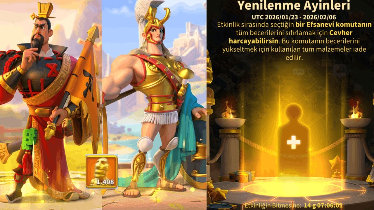 Komutan Sıfırlama - Sun Tzu - Aşil Maxladım - Rise of Kingdoms