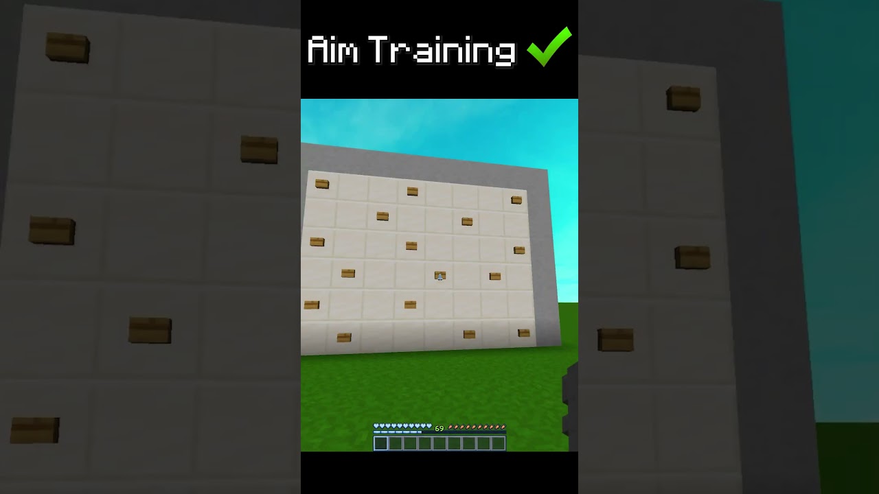 Minecraft Aim Training 😂🔥 #minecraftmemes #shorts #minecraft