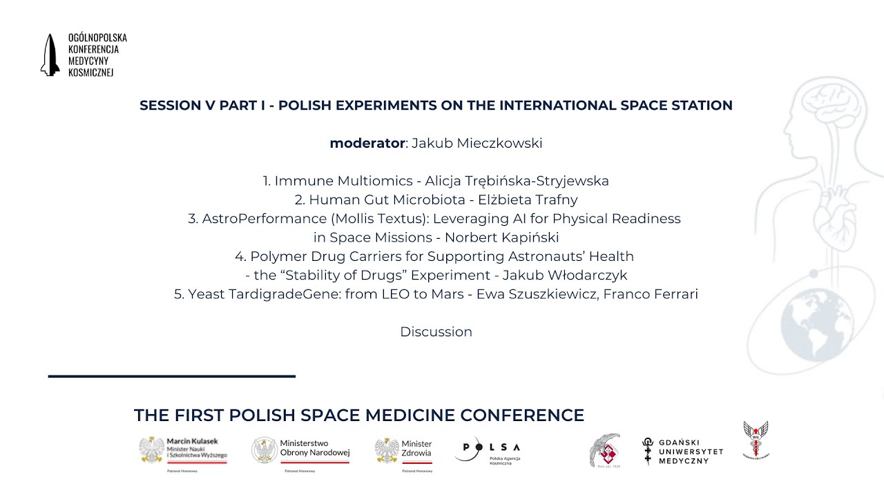 SESSION V PART I - POLISH EXPERIMENTS ON THE INTERNATIONAL SPACE STATION