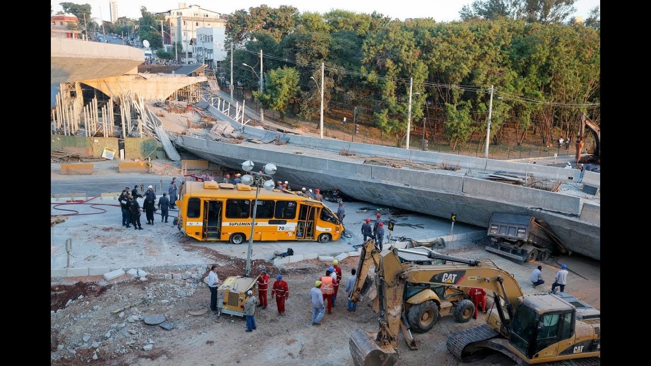 Viaduto Guararapes em BH Colapso Estrutural