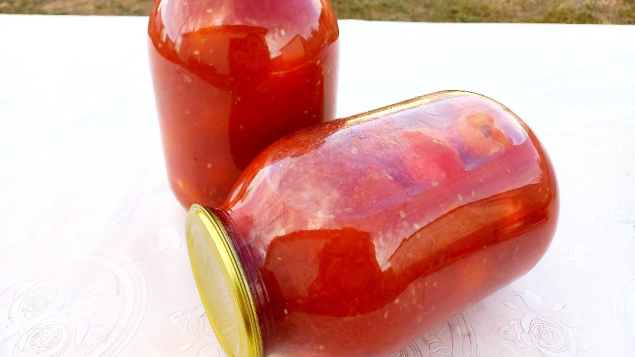 Өз шырынында жабылған қызанақтар.Помидоры в собственном соку