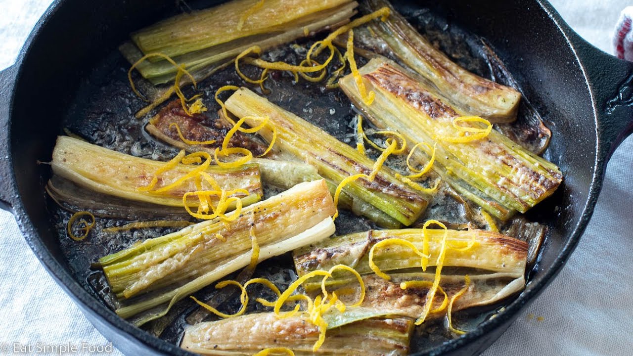 Рецепт карамелизированного лука-порея с пармезаном и лимоном &mdash; Eat Simple Food