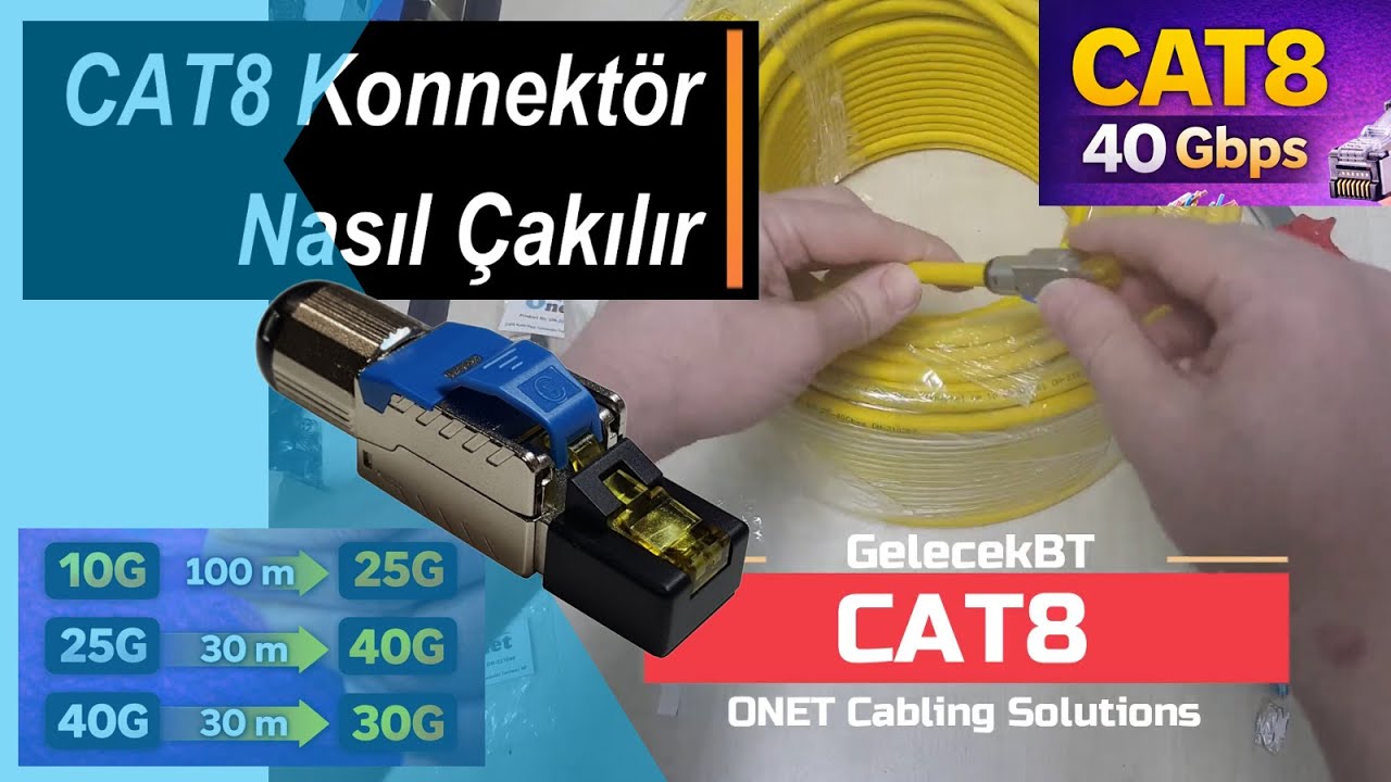 Cat8 Konnektör Nasıl Çakılır