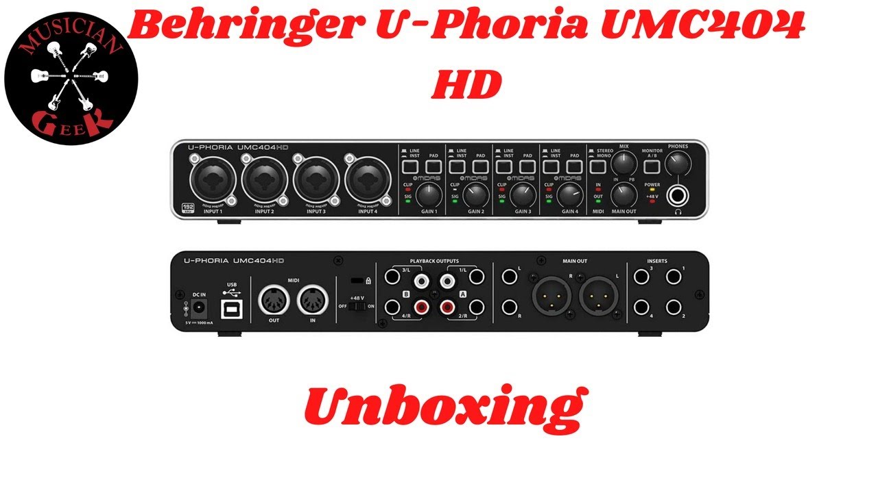 Behringer U Phoria UMC404 HD Unboxing