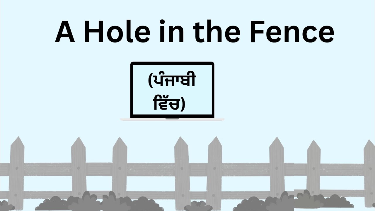 A Hole in the Fence 7th class story explained in Punjabi #pseb #english #story #7th #explanation 