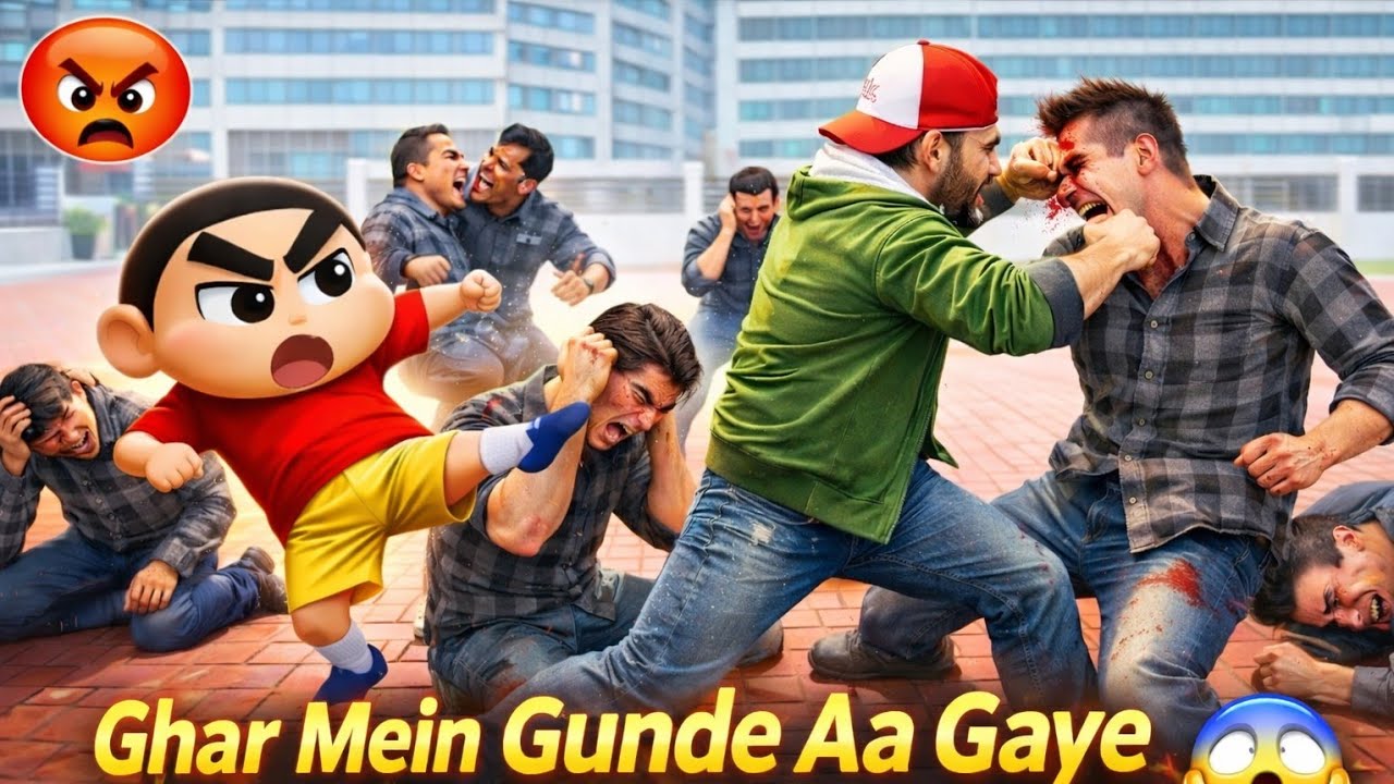 Ghar Mein Gunde Aa Gaye 😱 Shinchan Aur Jack Ne Milkar Dho Diya | Full Fight 😂🔥