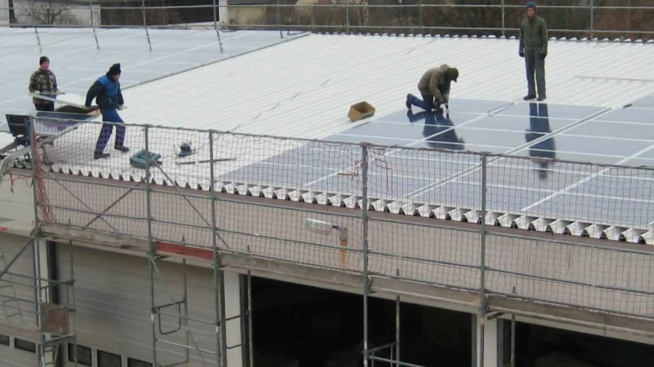 Solare Flachdachsanierung