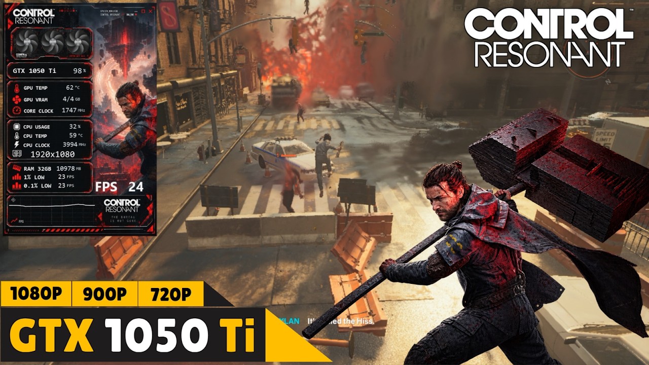 CONTROL Resonant | GTX 1050 Ti | 1080p, 900p, 720p | FSR 3.1