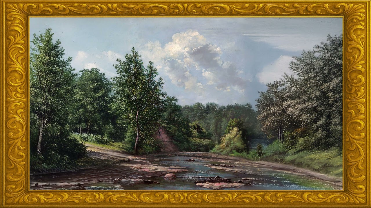 Vintage Forest Stream Landscape in 4K &ndash; Peaceful Nature Frame TV Art for Serene Digital Wall Display