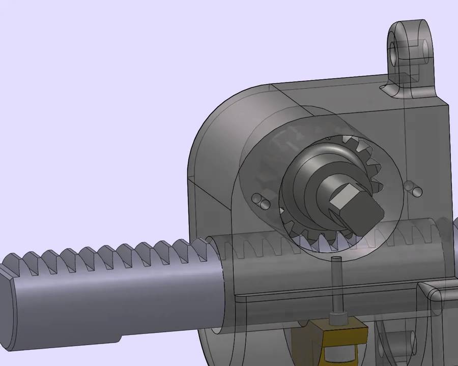 solidworks rack & pinion motion study animation