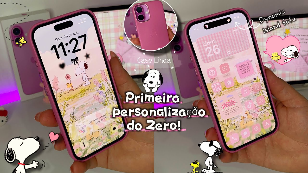 PRIMEIRA PERSONALIZAÇÃO NO IPHONE 16 PINK 🎀