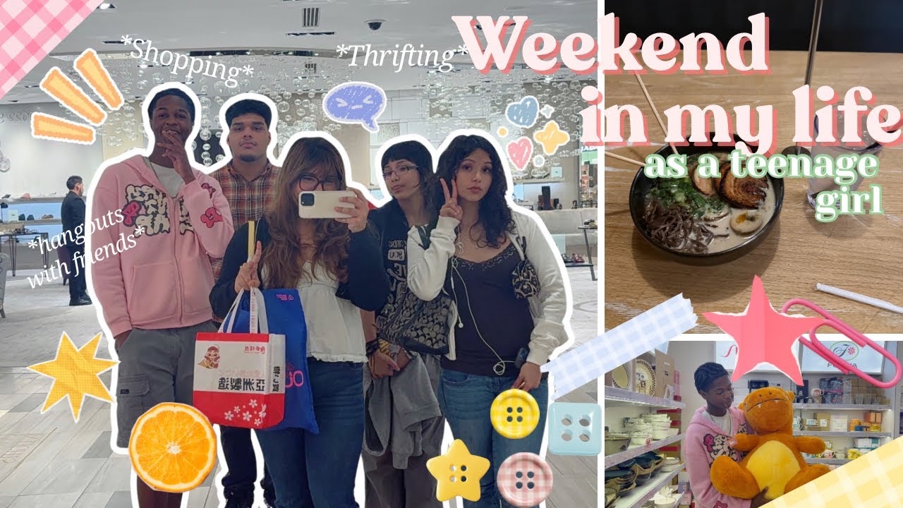 WEEKEND AS A HIGH SCHOOLER🍵(Friends, thrifting, shopping, sweet treats)