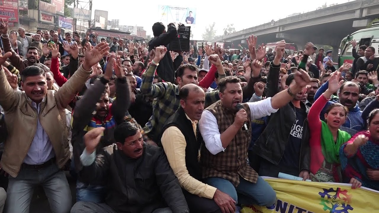 PHE daily wagers protest against delay in release of salaries