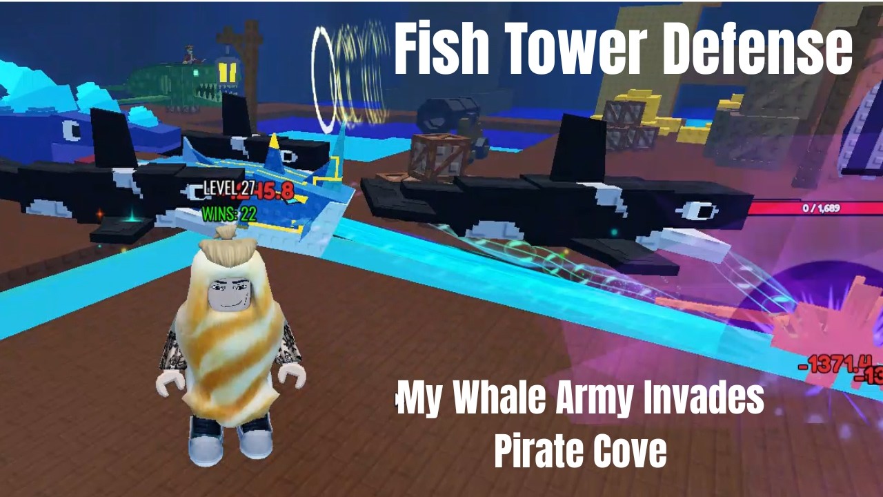 Fish Tower Defense My Whale Army Invades Pirate Cove