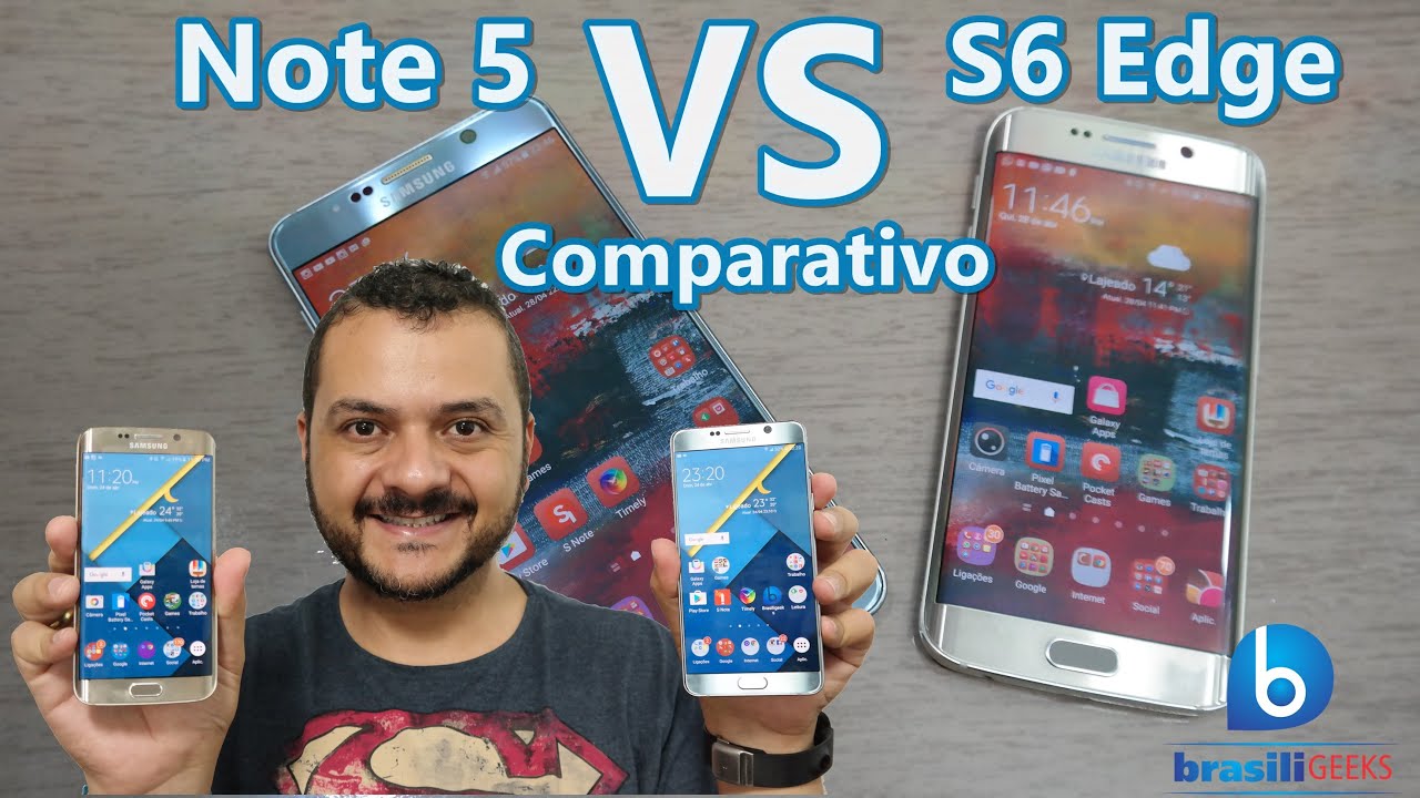 Galaxy Note 5 VS Galaxy S6 Edge - Comparativo (em Português)