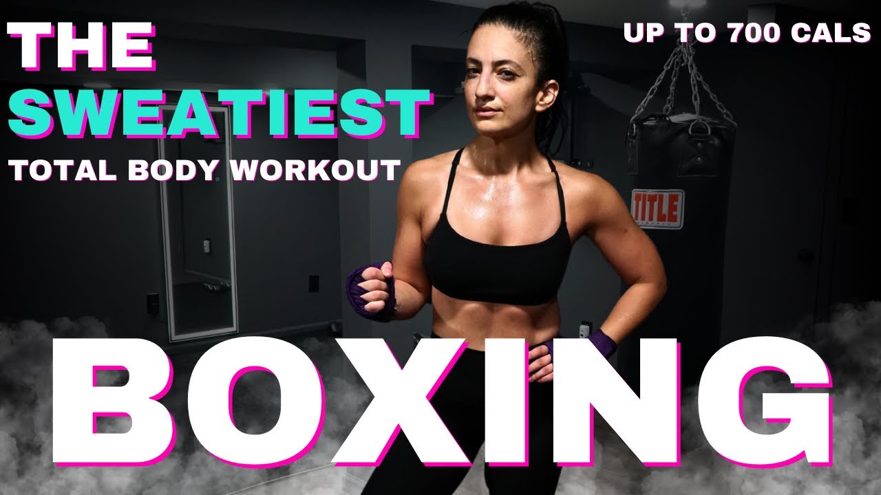 Sweaty! BOXING Full Body Intervals Workout (No Jumping, No Repeat, No Equipment!)//SYLVIA NASSER