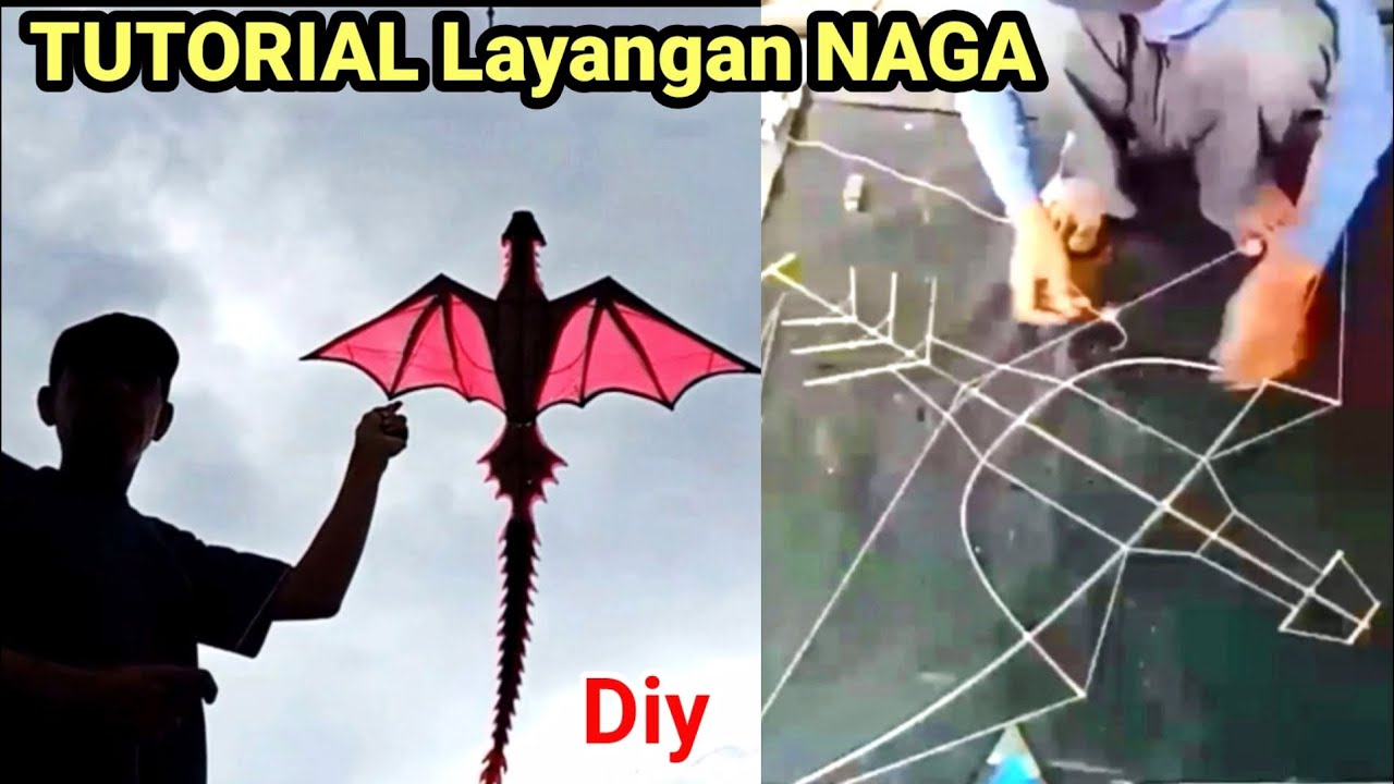 Amazing!! Cara Membuat Layangan Naga terbang dari bambu